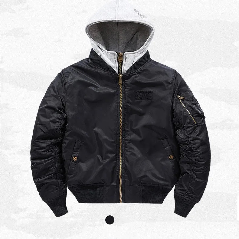 2-in-1 Hooded Flight Jacket