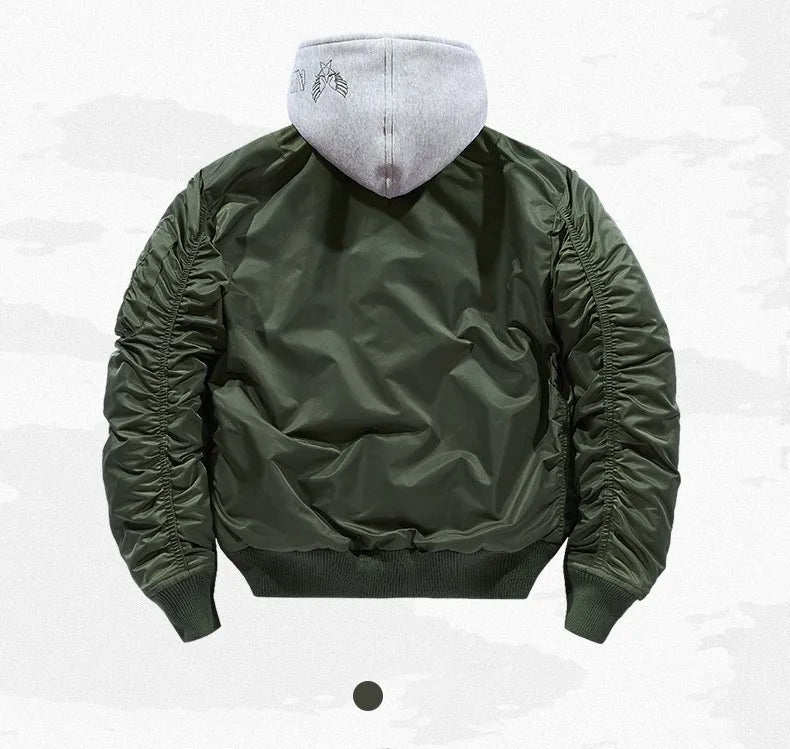 2-in-1 Hooded Flight Jacket